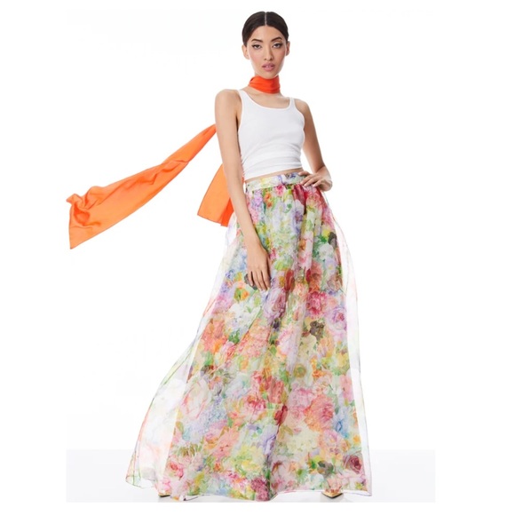 ALICE + OLIVIA Dixie Maxi Skirt - Picture 3 of 17